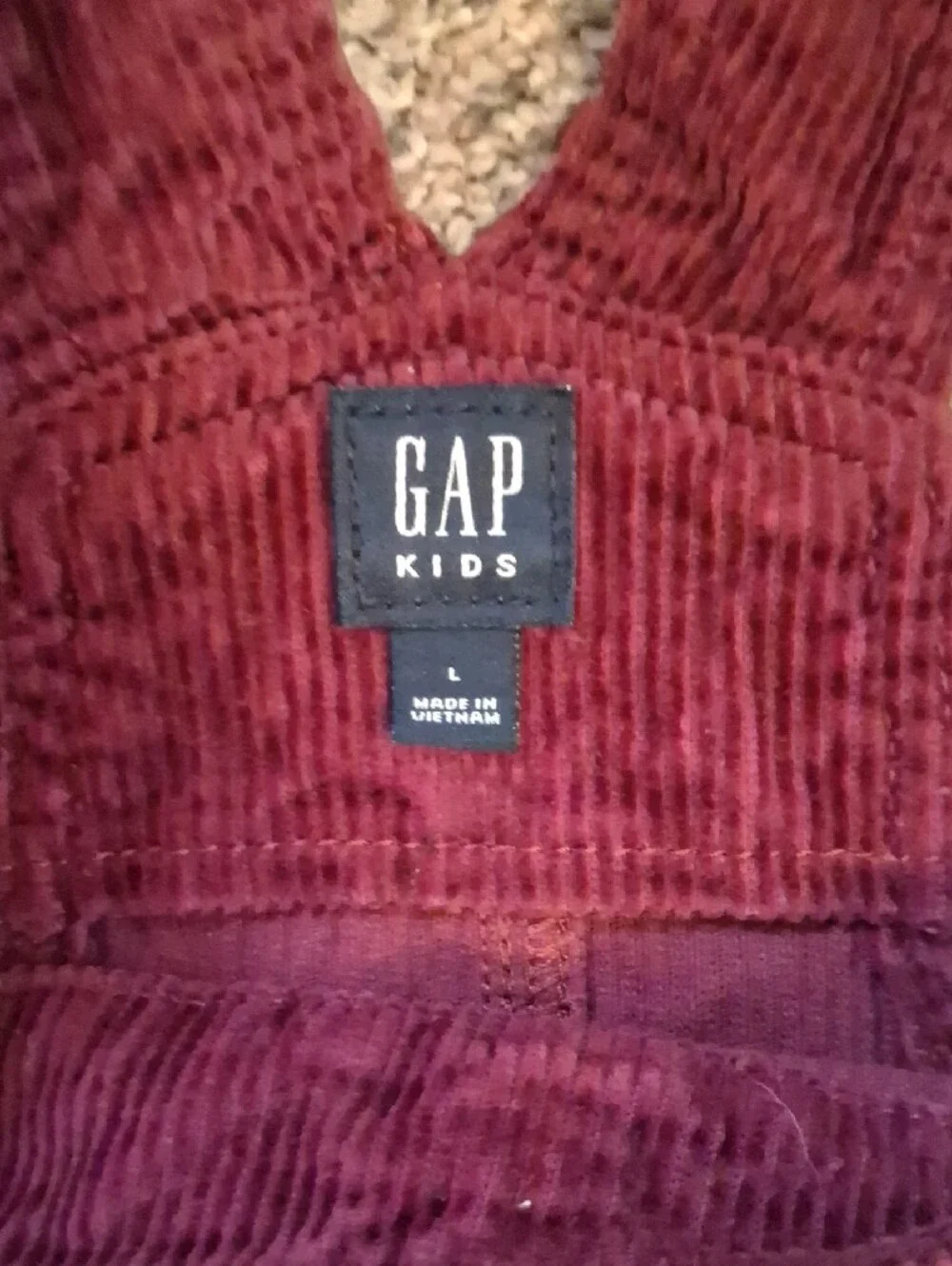 GAP Burgundy Corduroy Pinafore Dress